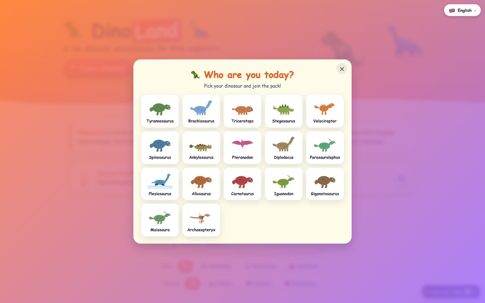 DinoLand — dinosaur encyclopedia